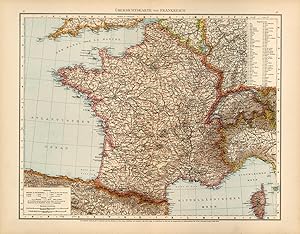 Imagen del vendedor de Uebersichtskarte von Frankreich (General map of France) a la venta por Art Source International Inc.