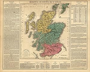 Image du vendeur pour Geographical and Statistical Map of Scotland mis en vente par Art Source International Inc.