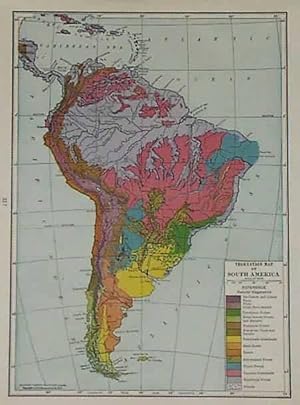 Bild des Verkufers fr Vegetation Map South America zum Verkauf von Art Source International Inc.