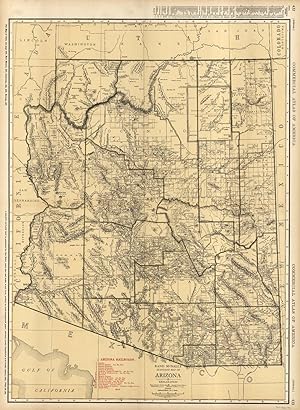 Imagen del vendedor de McNally's 1922 Map of Arizona a la venta por Art Source International Inc.