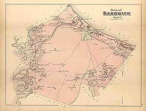 Immagine del venditore per Walker's 1880 Map of Town of Sandwich Mass venduto da Art Source International Inc.