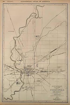 Image du vendeur pour Map of Indianapolis, Indiana mis en vente par Art Source International Inc.