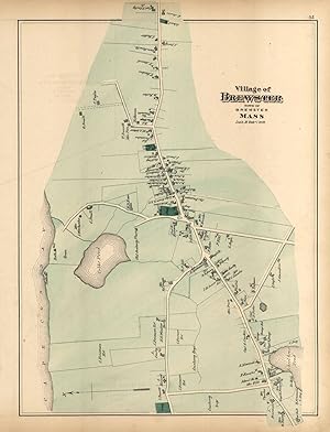 Immagine del venditore per Walker's 1880 Map of Town of Brewster Massachusetts venduto da Art Source International Inc.