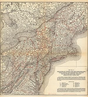 Seller image for Grouping of Trunk Line and New England Territories for Eastbound Freight Rates From Central Freight Association Territory for sale by Art Source International Inc.