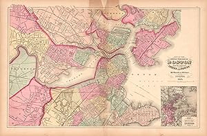 Imagen del vendedor de Map of the Compact Portions of Boston and the Adjacent Cities and Towns a la venta por Art Source International Inc.