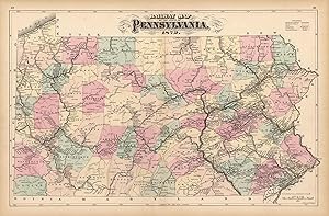 Bild des Verkufers fr Railway Map of the State of Pennsylvania zum Verkauf von Art Source International Inc.