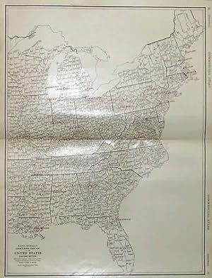 Seller image for Rand McNally County-Population Map of the United States Eastern Section for sale by Art Source International Inc.
