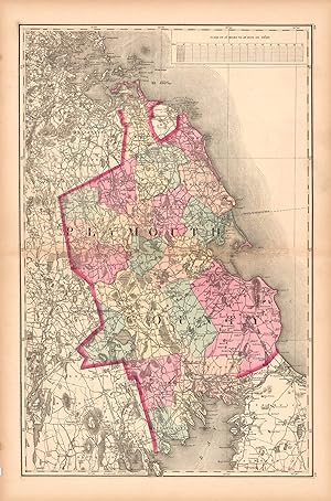 Imagen del vendedor de Map of Plymouth County a la venta por Art Source International Inc.