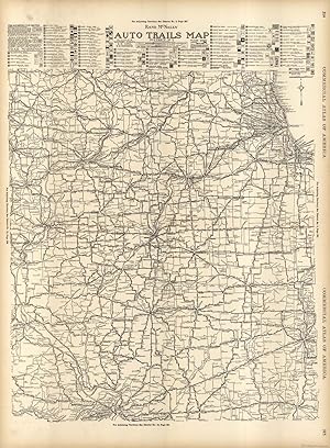 Image du vendeur pour McNally's 1922 Auto Trails Map of Illinois, Western Indiana, S.E. Iowa, and N.E. Missouri mis en vente par Art Source International Inc.