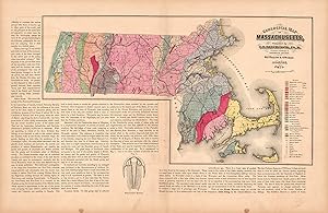 Bild des Verkufers fr Geological Map of Massachusetts zum Verkauf von Art Source International Inc.