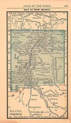 Bild des Verkufers fr Map of New Mexico zum Verkauf von Art Source International Inc.