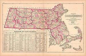 Imagen del vendedor de Railway and Township Map of Massachusetts a la venta por Art Source International Inc.