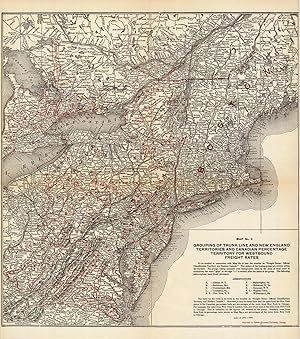 Seller image for Grouping of Trunk Line and New England Territories and Canadian Percentage Territory for Westbound Freight Rates for sale by Art Source International Inc.