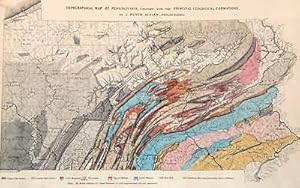 Imagen del vendedor de Topographical Map of Pennsylvania, Colored for the Principal Geological Formations a la venta por Art Source International Inc.