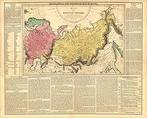 Image du vendeur pour Geographical and Statistical Map of Russia mis en vente par Art Source International Inc.