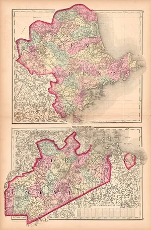 Imagen del vendedor de Map of Essex County and Norfolk County a la venta por Art Source International Inc.