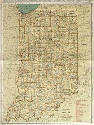 Image du vendeur pour Rand McNally Standard Map of Indiana mis en vente par Art Source International Inc.