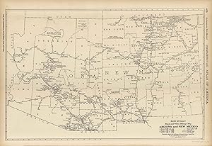 Bild des Verkufers fr McNally's 1922 Mileage Map of Arizona and New Mexico zum Verkauf von Art Source International Inc.