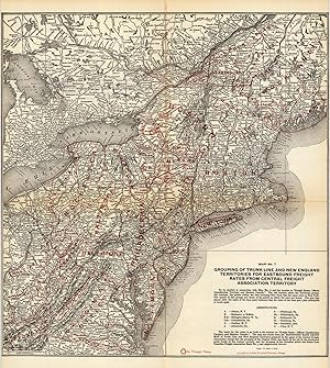Seller image for Grouping of Trunk Line and New England Territories for Eastbound Freight Rates for sale by Art Source International Inc.
