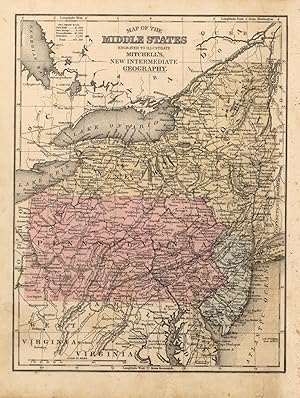 Seller image for Map of the Middle States for sale by Art Source International Inc.