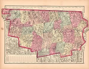 Imagen del vendedor de Map of Franklin County, Massachusetts a la venta por Art Source International Inc.