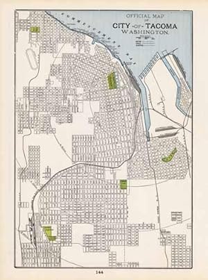 Seller image for Official Map of the City of Tacoma, Washington for sale by Art Source International Inc.