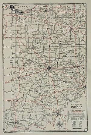 Image du vendeur pour Rand McNally Junior Auto Road Map of Indiana mis en vente par Art Source International Inc.