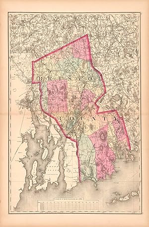 Imagen del vendedor de Map of Bristol County a la venta por Art Source International Inc.