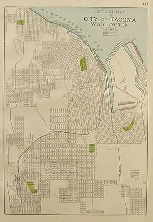 Seller image for Official Map of City of Tacoma Washington for sale by Art Source International Inc.