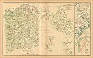 Bild des Verkufers fr Civil War Atlas; Plate 91; Map of Spotsylvania County; Hanover Junction, Va.; Goldsborough zum Verkauf von Art Source International Inc.