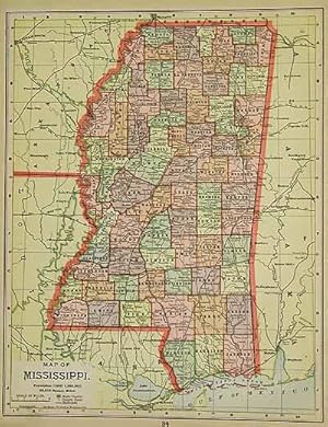 Seller image for Map of Mississippi for sale by Art Source International Inc.