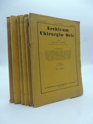 Immagine del venditore per Archivum Chirurgiae Oris. Vol. I. Fascicoli I-II-III-IV-V-VI (1930-1932) venduto da Coenobium Libreria antiquaria
