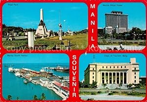 Seller image for Postkarte Carte Postale 73591836 Manila Philippines Rizal Park South Harbour Hilton Hotel Dept. of Touri for sale by Versandhandel Boeger