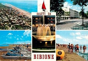 Immagine del venditore per Postkarte Carte Postale 73592409 Bibione Dall aereo Piazza Monti La spiaggia Notturno Fontana luminosa G venduto da Versandhandel Boeger