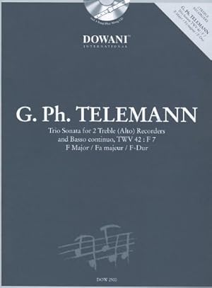 Imagen del vendedor de Telemann: Trio Sonata in F Major for 2 Treble (Alto) Recorders and Basso Continuo TWV42:F7 [Paperback ] a la venta por booksXpress