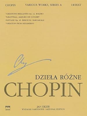 Seller image for Various Works for Piano, Series A: Chopin National Edition 12A, Volume XII (National Edition: Series A: Works Published During Chopin's Lifetime/. Serie A: Utwory Wydane Za Zycia Chopina) [Sheet music ] for sale by booksXpress