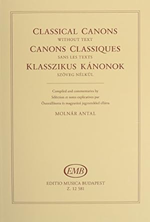 Bild des Verkufers fr CLASSICAL CANONS 230 SOLFEGGIO by László Agócsy, Antal Molnar [Paperback ] zum Verkauf von booksXpress