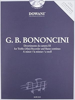 Seller image for Bononcini: Divertimento Da Camera No. 3 in A Minor for Treble (Alto) Recorder and Basso Continuo [Paperback ] for sale by booksXpress