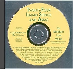 Seller image for 24 Italian Songs & Arias Of The 17th & 18th Centuries - Medium Low Voice - CD Only [Paperback ] for sale by booksXpress