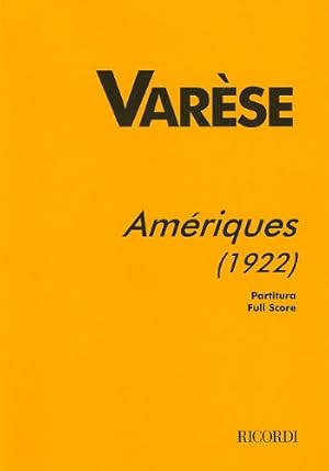 Imagen del vendedor de Ameriques for Orchestra (1922): Full Score [Paperback ] a la venta por booksXpress