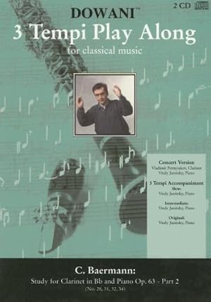 Image du vendeur pour Study for Clarinet in Bb and Piano Op. 63 - Part 2: Book/2-CD Pack (Dowani 3 Tempi Play Along for Classical Music) [Paperback ] mis en vente par booksXpress