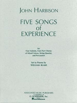 Bild des Verkufers fr Five Songs of Experience by John, Harbison [Paperback ] zum Verkauf von booksXpress