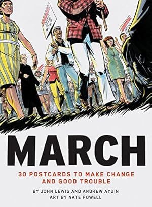 Immagine del venditore per March: 30 Postcards to Make Change and Good Trouble by Lewis, John, Aydin, Andrew [Card Book ] venduto da booksXpress