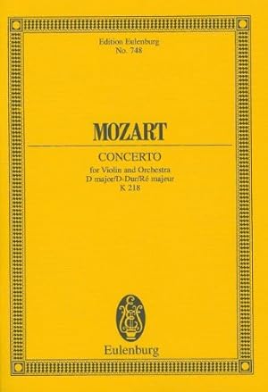 Immagine del venditore per Violin Concerto No. 4, K. 218: in D Major (Edition Eulenburg) by Gerber, Rudolf [Paperback ] venduto da booksXpress