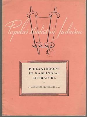 Immagine del venditore per Philanthropy In Rabbinical Literature venduto da Dan Glaeser Books