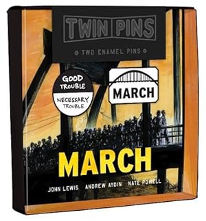 Immagine del venditore per March Twin Pins: Two Enamel Pins by Lewis, John, Aydin, Andrew [Accessory ] venduto da booksXpress