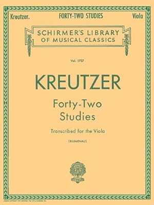 Immagine del venditore per 42 Studies: Transcribed for Viola (Schirmer's Library of Musical Classics, Volume 1737) [Paperback ] venduto da booksXpress