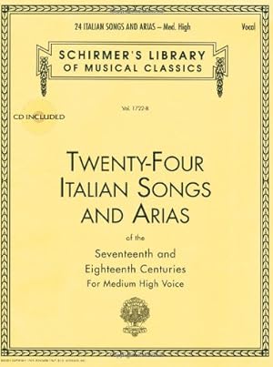 Bild des Verkufers fr 24 Italian Songs and Arias: Medium High Voice (Book, Vocal Collection) [Paperback ] zum Verkauf von booksXpress