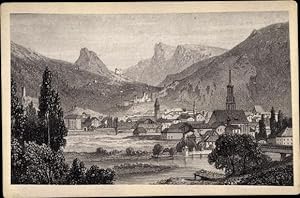 Carte de Visite Bozen Bolzano Südtirol, Panorama vom Ort, Max Ravizza