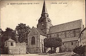 Ansichtskarte / Postkarte Saint Clair Sur Epte Val dOise, L´Église